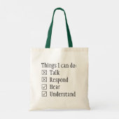 Tote Bag Les cases à cocher ne peuvent pas répondre (Dos)