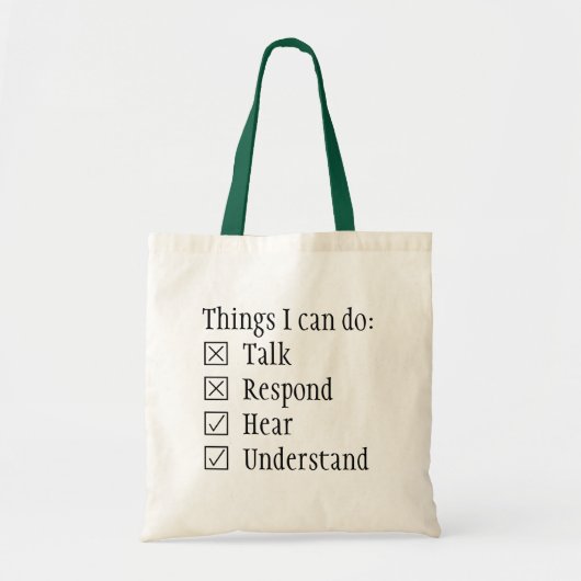 Tote Bag Les cases à cocher ne peuvent pas répondre (Devant)