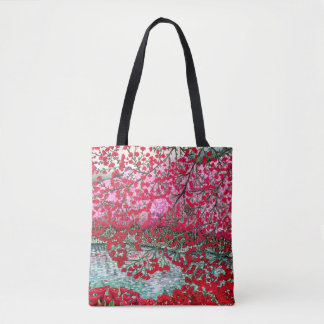 Tote Bag Les cerises de printemps.