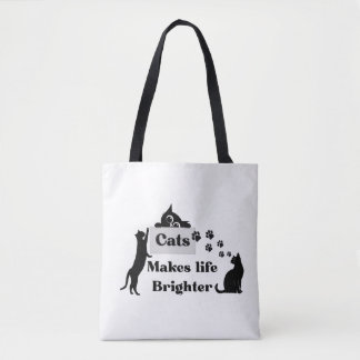 Tote Bag Les chats illuminent la vie – Douce inspiration po