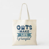 Tote Bag Les chats rendent la vie parfaite (Dos)