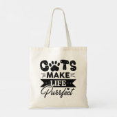 Tote Bag Les chats rendent la vie parfaite (Dos)