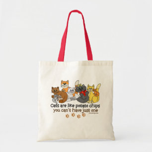 Tote Bag Les chats sont comme des chips