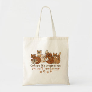 Tote Bag Les chats sont comme des pommes chips affligées