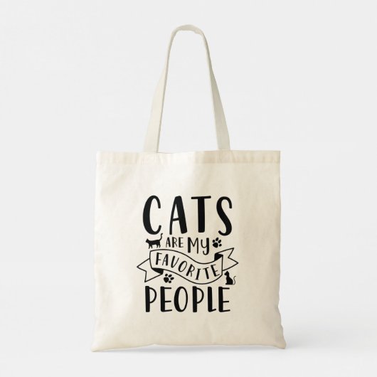 Tote Bag Les Chats Sont Mes Gens Préférés (Dos)