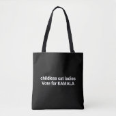 Tote Bag Les chattes sans enfants votent pour Kamala drôles (Devant)
