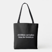 Tote Bag Les chattes sans enfants votent pour Kamala drôles (Dos)