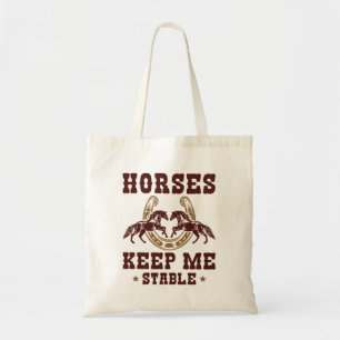 Tote Bag Les chevaux me maintiennent stable