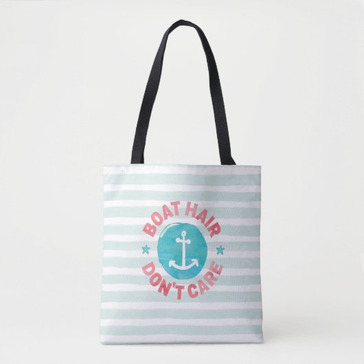 Tote Bag "Les cheveux en bateau ne s'en soucient pas" (Devant)