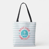 Tote Bag "Les cheveux en bateau ne s'en soucient pas" (Dos)