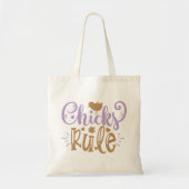 Tote Bag Les Chicks dirigent la citation de Pâques (Devant)