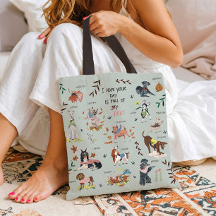 Tote Bag Les Chiens bleus de l'automne motif naturel