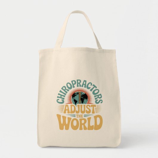 Tote Bag Les chiropraticiens adaptent la conception mondial (Devant)
