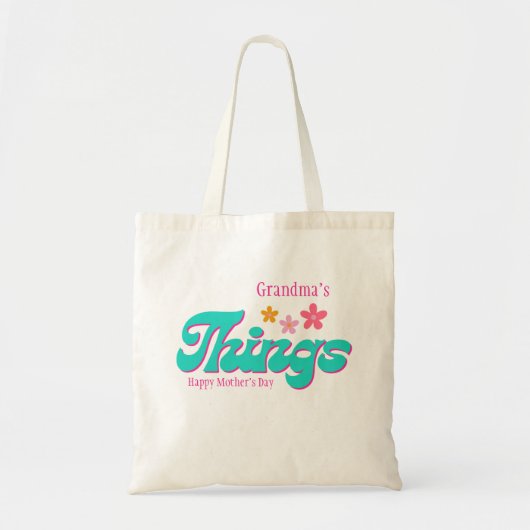Tote Bag Les choses de grand-mère rétro (Devant)