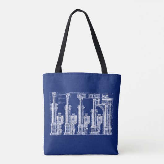 Tote Bag Les cinq classes d'architecture, 1725 (Dos)