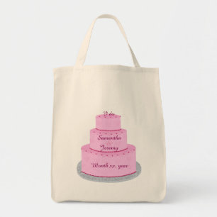 Tote Bag Les coeurs roses de gâteau ont personnalisé des