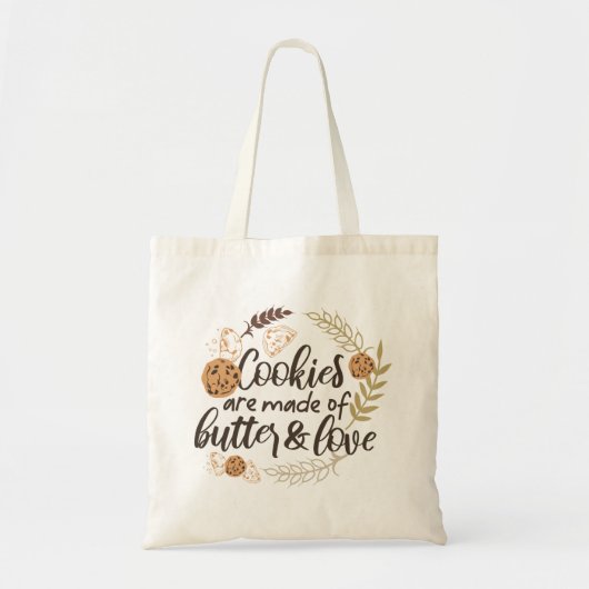 Tote Bag Les cookies sont faits de beurre et d'amour (Devant)