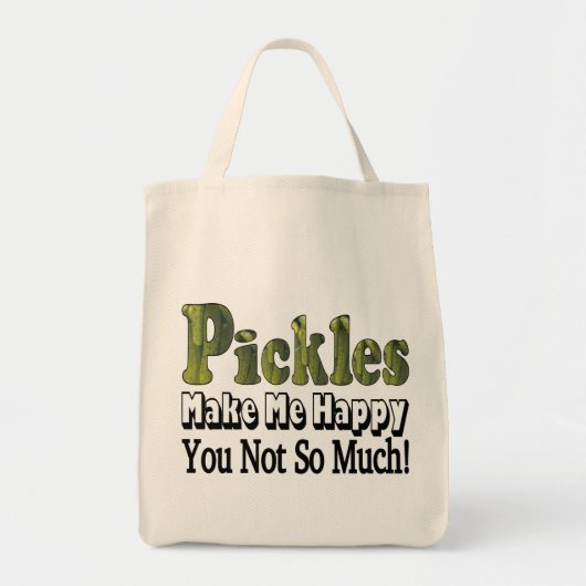 Tote Bag Les cornichons me rendent heureux (Devant)