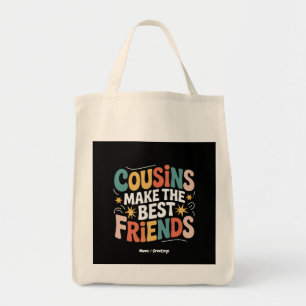 Tote Bag Les cousins font les meilleurs amis Frères et Soeu