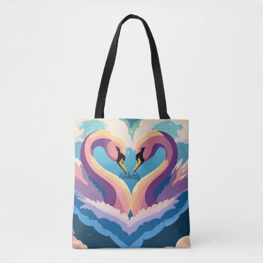 Tote Bag Les cygnes amoureux (Devant)