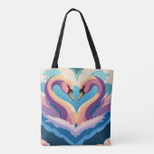 Tote Bag Les cygnes amoureux (Dos)