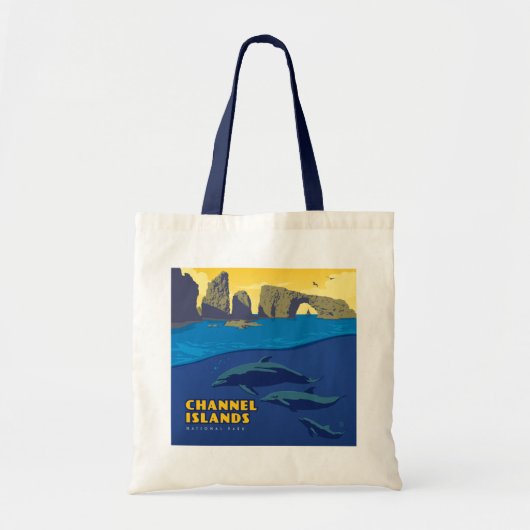 Tote Bag Les dauphins du parc national des îles Channel (Devant)