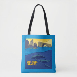Tote Bag Les dauphins du parc national des îles Channel
