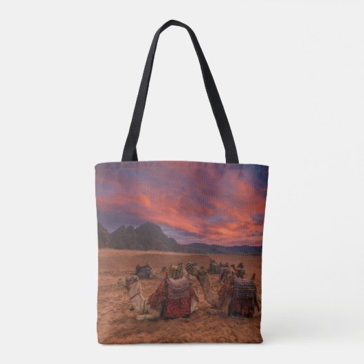 Tote Bag Les déserts | Camels Sinai Mountains Egypte (Dos)