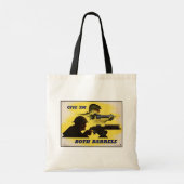 Tote Bag Les deux fûts, militaire et industriel, effort de  (Dos)