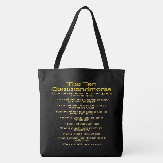 Tote Bag Les dix commandements 01 (Devant)