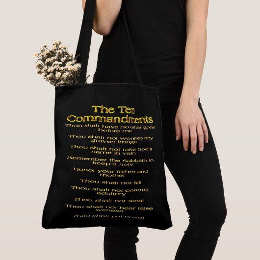 Tote Bag Les dix commandements 01 (De près)