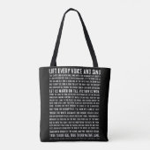 Tote Bag Les droits civiques soulèvent chaque voix et chant (Dos)