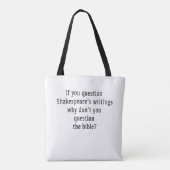 Tote Bag Les écrits de Shakespears Fourre-tout (Dos)