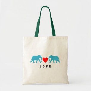 Tote Bag Les éléphants en amour