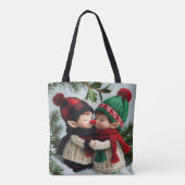 Tote Bag Les Elfes S'Enlacent Sous Le Gui (Dos)