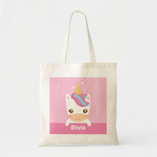 Tote Bag Les enfants de rose de licorne de Kawaii ont