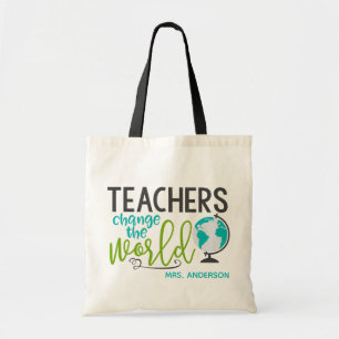Tote Bag Les Enseignants Changent Le Nom Personnalisé De L'