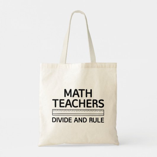 Tote Bag Les Enseignants En Mathématiques Divisent Et Gouve (Dos)