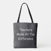 Tote Bag Les enseignants font la différence Chalkboard Idée (Dos)