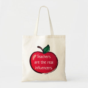 Tote Bag "Les enseignants sont les vrais influenceurs" dess