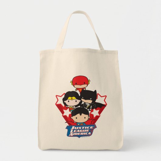 Tote Bag Les étoiles de la Chibi Justice League of America (Devant)