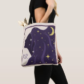 Tote Bag Les étoiles d'or violet de l'Univers cosmique pers (De près)
