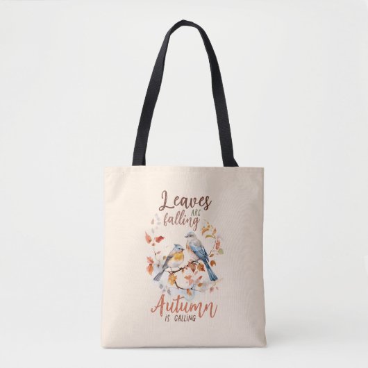 Tote Bag Les feuilles Chutent - Les Oiseaux D'Automne Et Le (Devant)