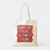 Tote Bag Les feuilles Tournent, L'Automne Appelle (Dos)