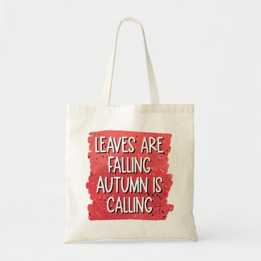 Tote Bag Les feuilles Tournent, L'Automne Appelle (Devant)
