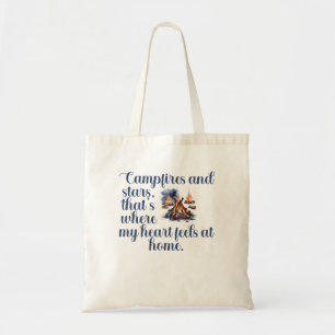 Tote Bag Les feux de camp et les étoiles, c'est là que mon