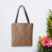 Tote Bag Les fibres de dispersion pluvieuse orangée texturé