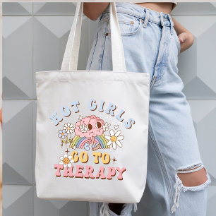 Tote Bag Les Filles Chaudes Vont en Thérapie Rétro Self-Coi