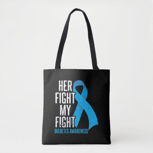 Tote Bag Les filles diabétiques appuient la sensibilisation (Devant)
