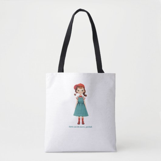 Tote Bag Les filles peuvent faire plus.. point - édition li (Devant)